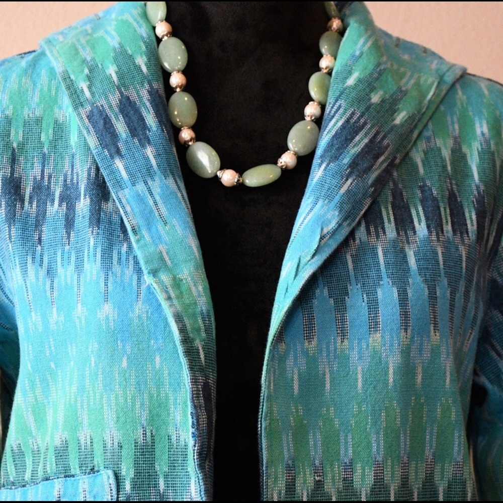 Vintage Painted Pony Tapestry Linen Crop Blazer (small) - Picture 2 of 8